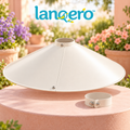 lanqero™ CurveShield 18-Inch Squirrel Baffle for Bird Feeder Poles, Wraparound Metal Guard with Mounting Collar